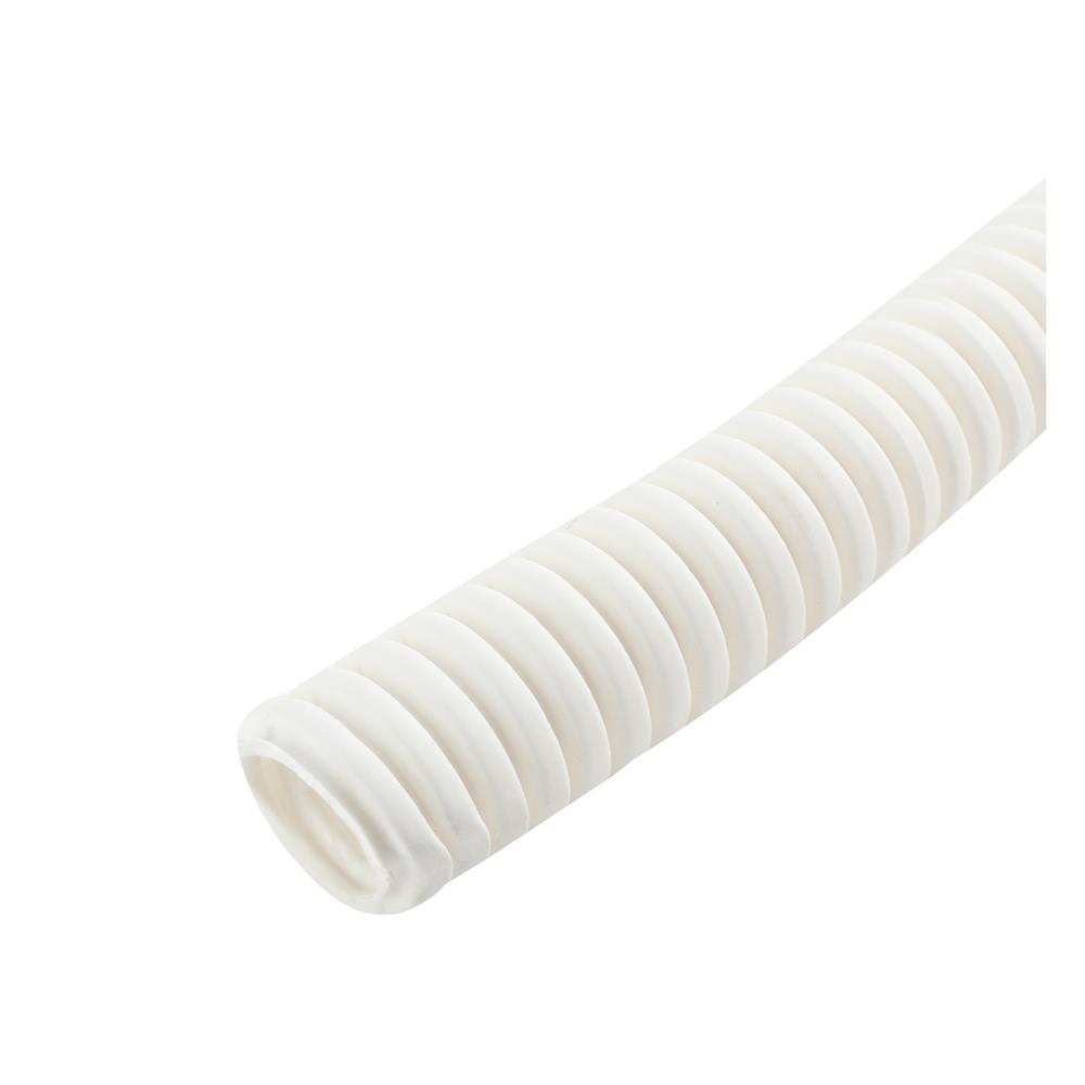 ท่ออ่อนลายลูกฟูก HACO 20 มม. 50 ม. สีขาว