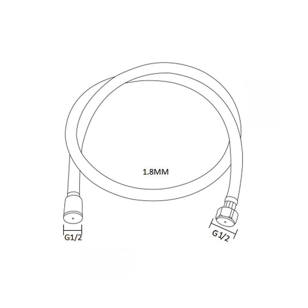 สายฝักบัว PVC BEN BN 555A7878 180 ซม.