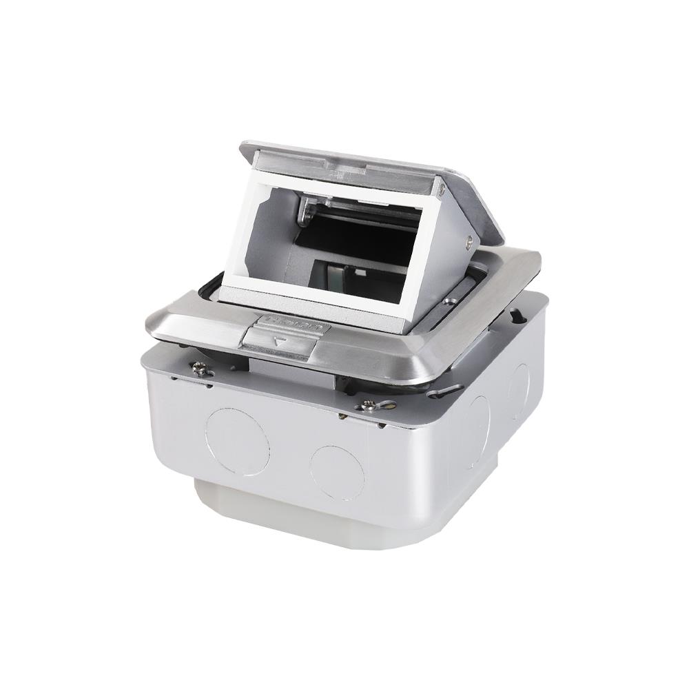 เต้ารับฝังพื้นอะลูมิเนียม HACO HPU-1AM/T สีเทา