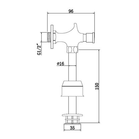 ฟลัชวาล์วโถชายท่อตรง DONMARK DO-01FP_3