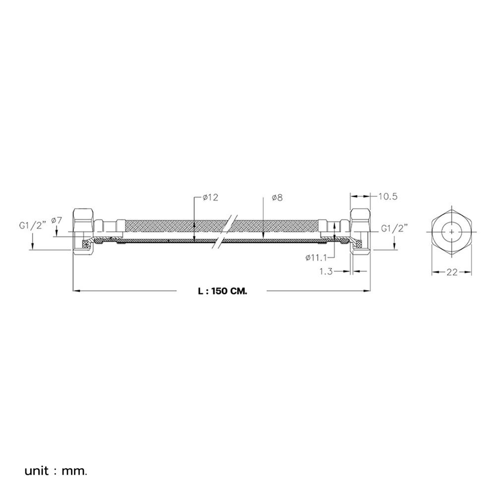 สายน้ำดีใยแก้ว DONMARK DMC-150 60 นิ้ว