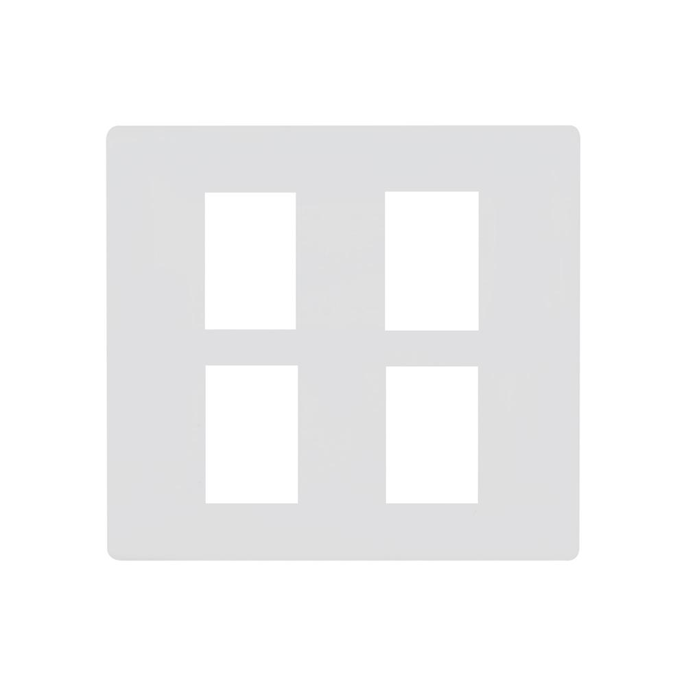 หน้ากาก 4 ช่อง NATIONINE 6804 สีขาว