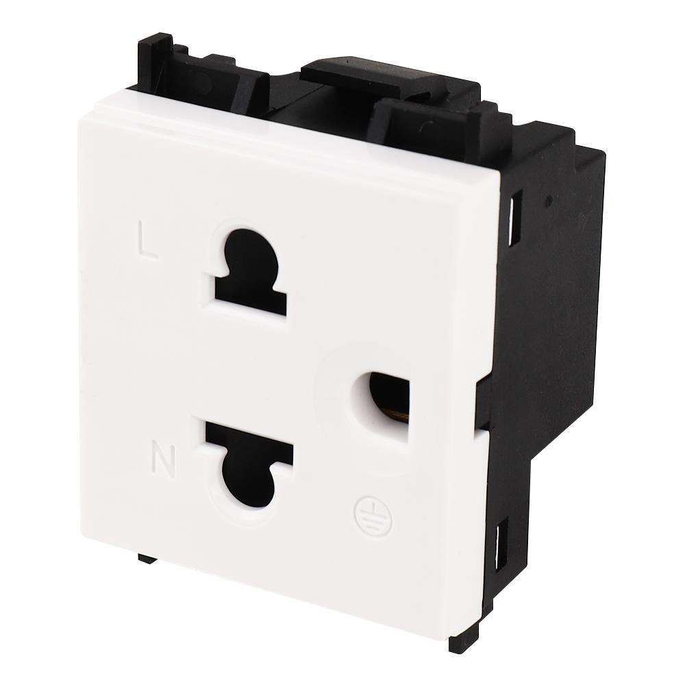 เต้ารับเดี่ยว 3 ขา มีม่านนิรภัย SCHNEIDER F1426UESM สีขาว