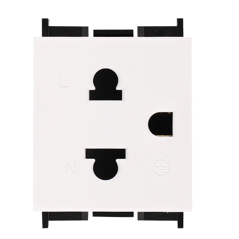 เต้ารับเดี่ยว 3 ขา มีม่านนิรภัย SCHNEIDER F1426UESM สีขาว