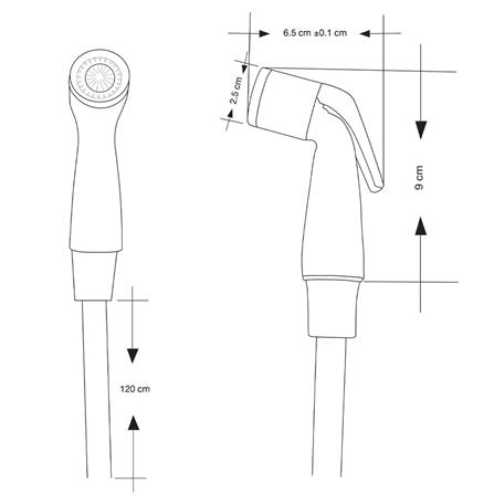 สายฉีดชำระครบชุด RINSE ALL RA-1000 L สีดำ_2