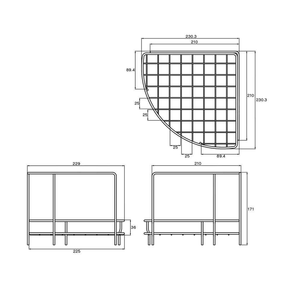 ตะแกรงวางของ WS WR-5201 สเตนเลส