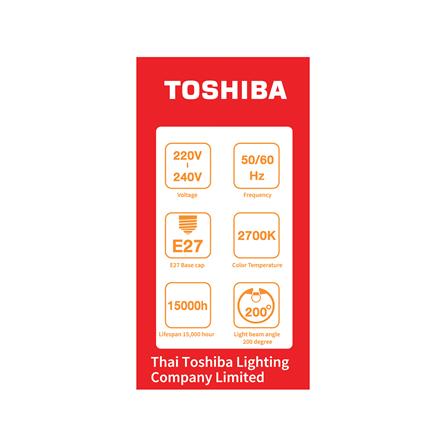 หลอด LED TOSHIBA A60 G7 9 วัตต์ WARM WHITE E27_2