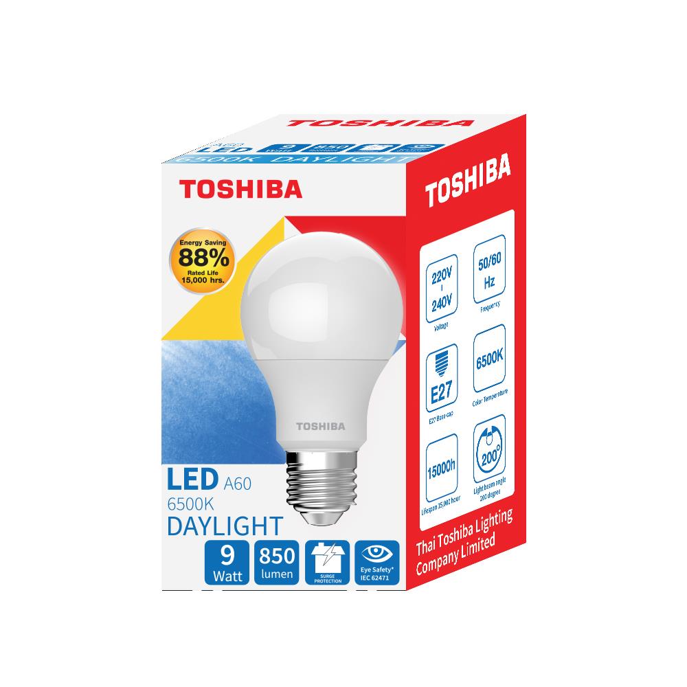 หลอด LED TOSHIBA A60 G7 9 วัตต์ DAYLIGHT E27