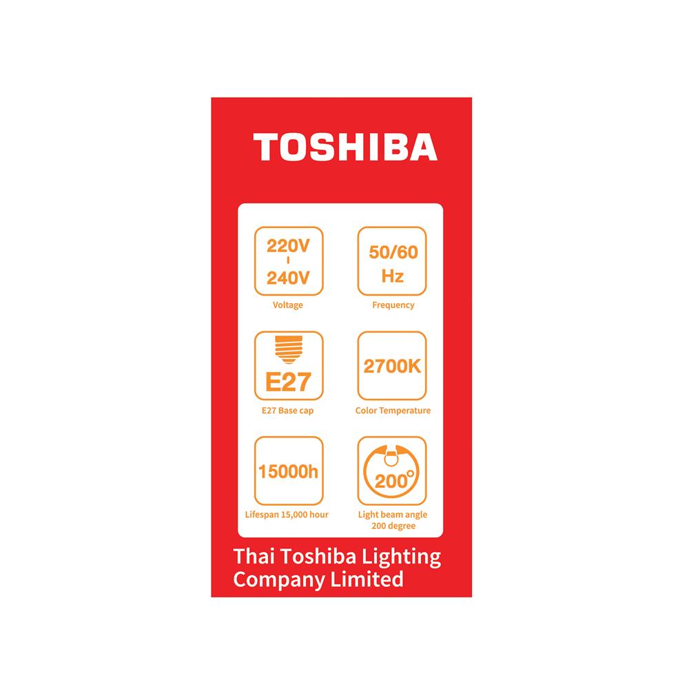 หลอด LED TOSHIBA A60 G7 11 วัตต์ WARM WHITE E27