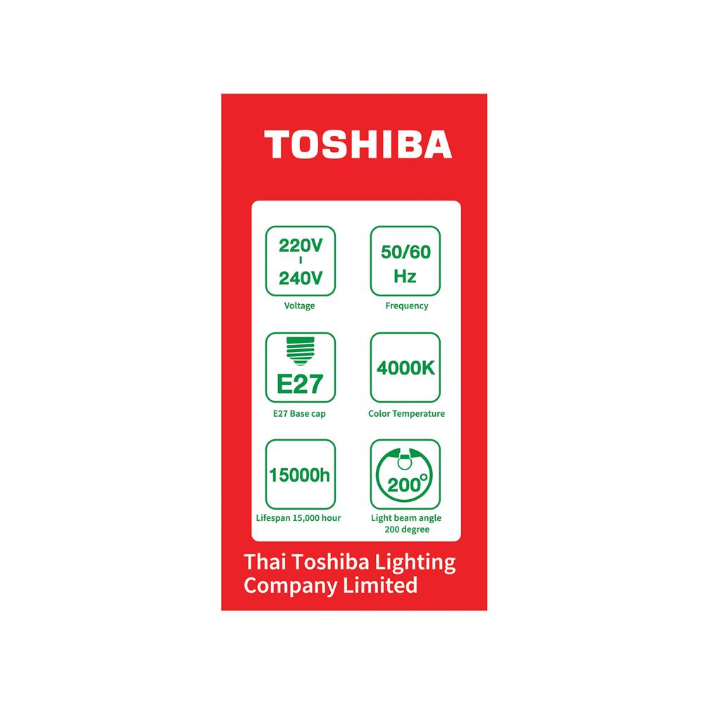 หลอด LED TOSHIBA A60 G7 11 วัตต์ COOL WHITE E27