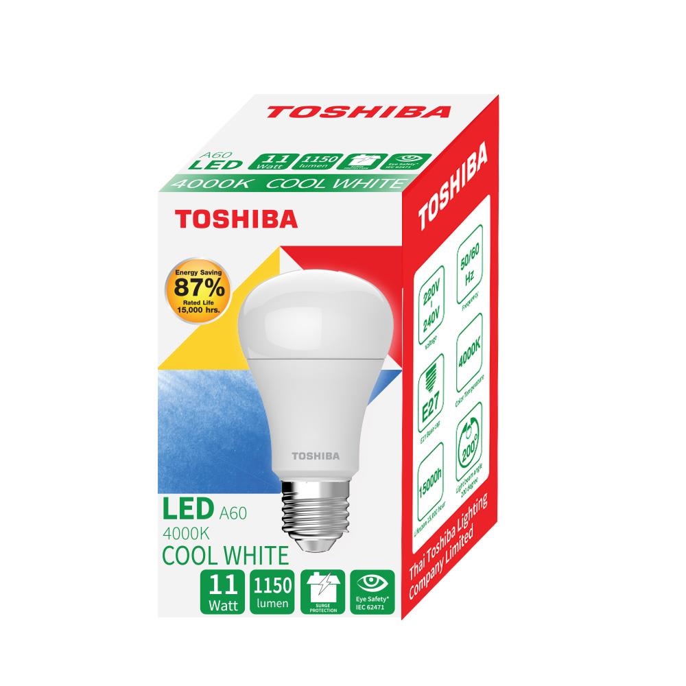หลอด LED TOSHIBA A60 G7 11 วัตต์ COOL WHITE E27