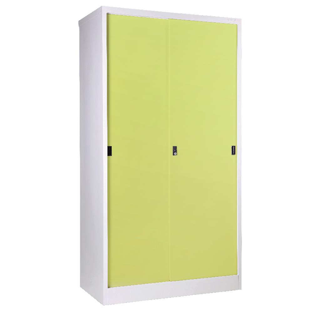 ตู้เหล็กสูงบานเลื่อนทึบ KIOSK SOD-18 สีเขียว