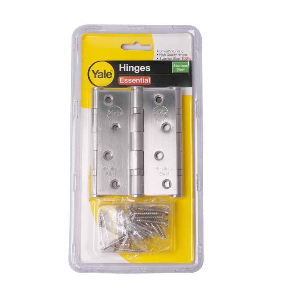 บานพับ 4X3 นิ้ว X 2 มม. YALE EHISL4320BBE2 สีสเตนเลส (แพ็ก 3 ชิ้น)