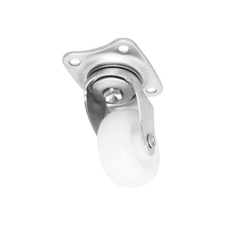 ลูกล้อไนลอน BY TORA แป้นหมุน 2 นิ้ว สีขาว แพ็ก 4 ชิ้น_1