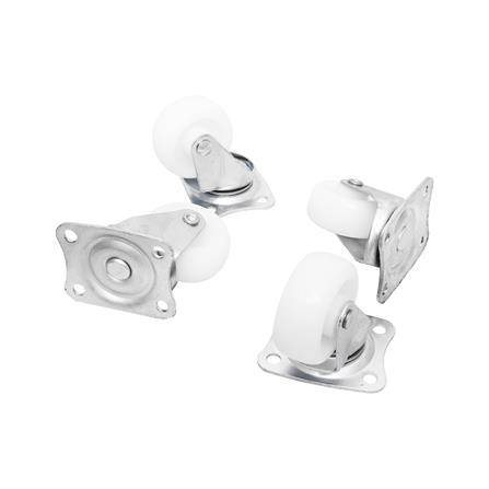 ลูกล้อไนลอน BY TORA แป้นหมุน 2 นิ้ว สีขาว แพ็ก 4 ชิ้น_3