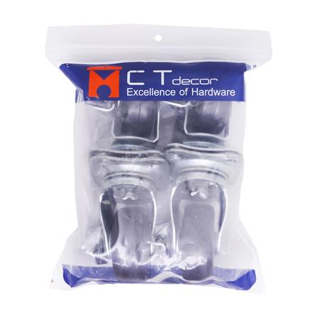 ลูกล้อ PVC BY TORA แป้นหมุน 2.5 นิ้ว สีดำ แพ็ก 4 ชิ้น_3