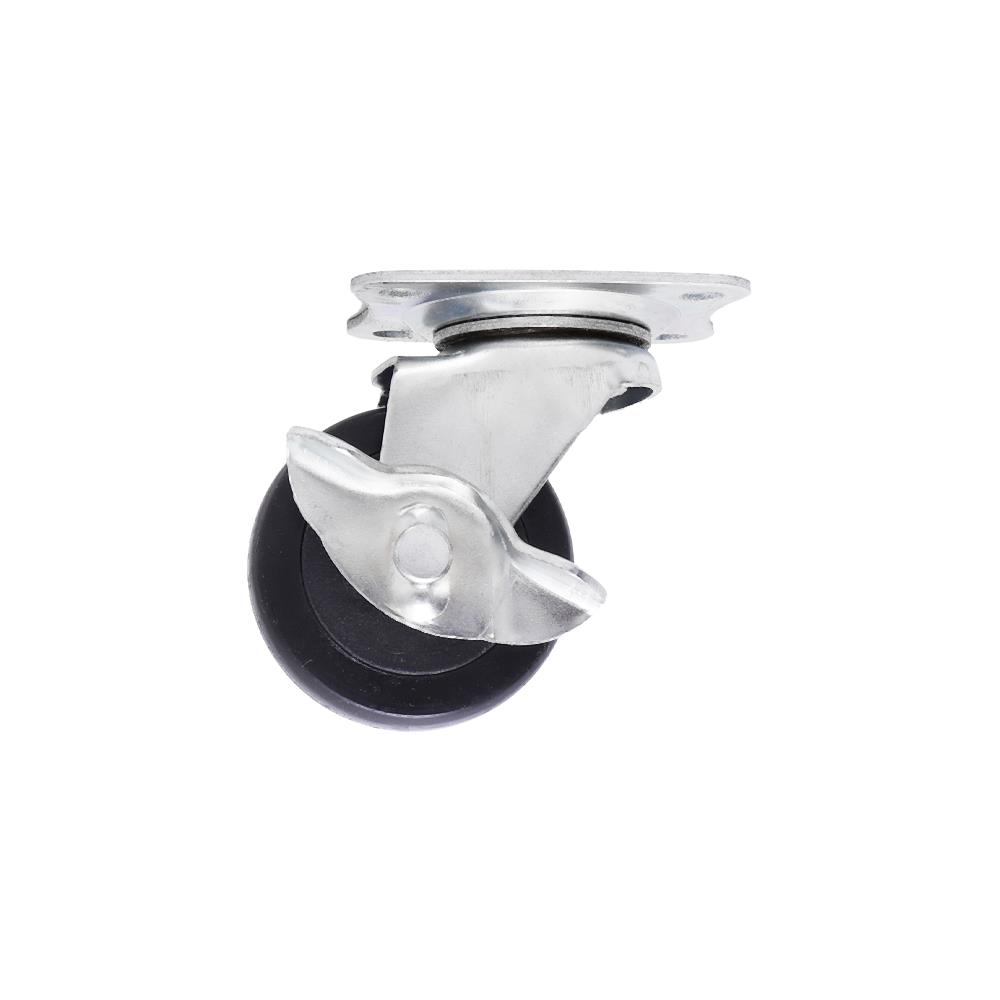 ลูกล้อ PVC BY TORA แป้นหมุน มีเบรค 2 นิ้ว สีดำ แพ็ก 4 ชิ้น