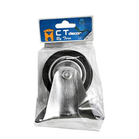 ลูกล้อยาง BY TORA แป้นตาย ไม่มีเบรก 3 นิ้ว สีดำ_3