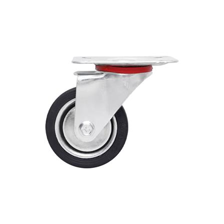 ลูกล้อยาง BY TORA แป้นหมุน ไม่มีเบรก 3 นิ้ว สีดำ_0