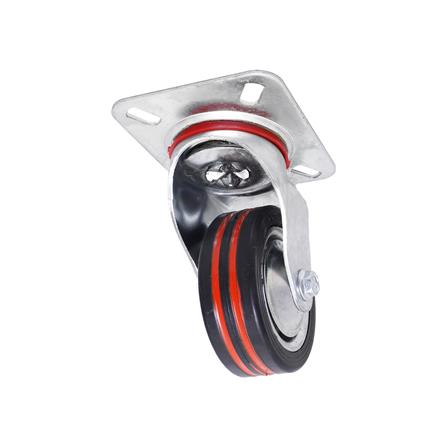 ลูกล้อยาง BY TORA แป้นหมุน ไม่มีเบรก 3 นิ้ว สีดำ_1