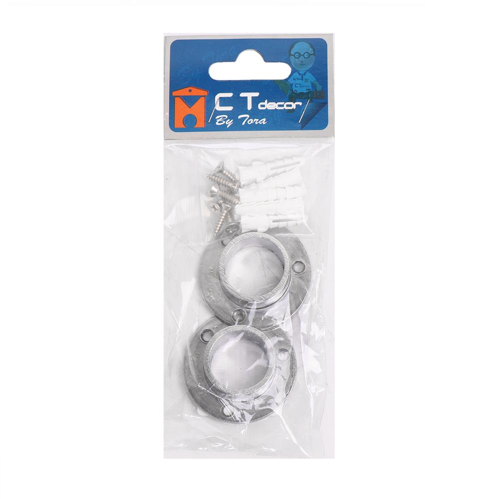 ตัวรับท่ออะลูมิเนียมทรงกลมพร้อมสกรู BY TORA 1 นิ้ว แพ็ก 2 ชิ้น