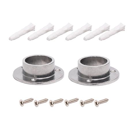 ตัวรับท่ออะลูมิเนียมทรงกลมพร้อมสกรู BY TORA 1 นิ้ว แพ็ก 2 ชิ้น