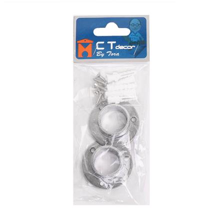 ตัวรับท่ออะลูมิเนียมทรงกลมพร้อมสกรู BY TORA 1 นิ้ว แพ็ก 2 ชิ้น_1