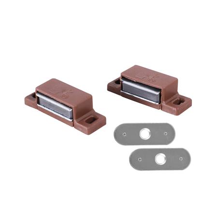 กันชนแม่เหล็ก พร้อมสกรู BY TORA สีน้ำตาล