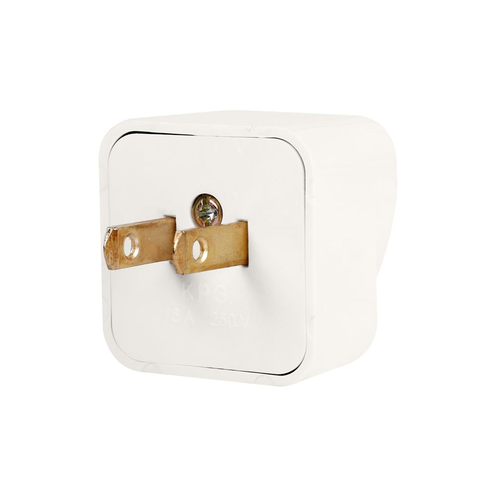 ปลั๊กแปลงขา 2 ขา UNIVERSAL ASIAN A-011 สีขาว