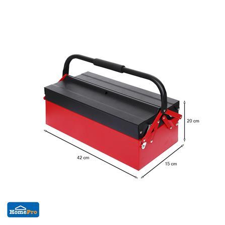 กล่องเครื่องมือ MATALL 3 ช่อง สีดำ/แดง_6