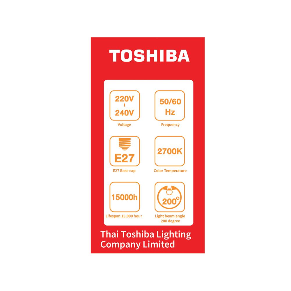 หลอด LED TOSHIBA A60 G7 13 วัตต์ WARM WHITE E27