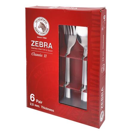 ชุดช้อนส้อมสเตนเลส ZEBRA Classic II 6 คู่/ชุด_3