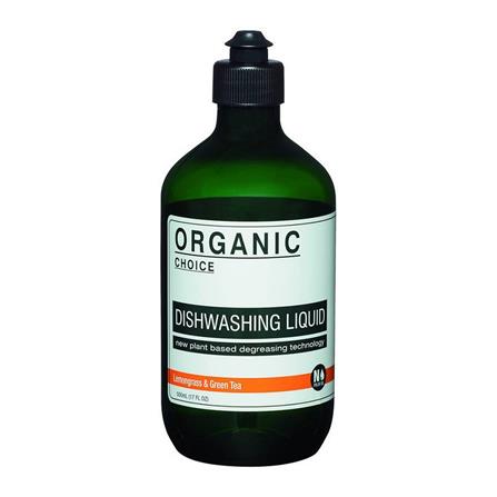 น้ำยาทำความสะอาดภาชนะ  ORGANIC CHOICE กลิ่นตะไคร้ และชาเขียว 500มล.