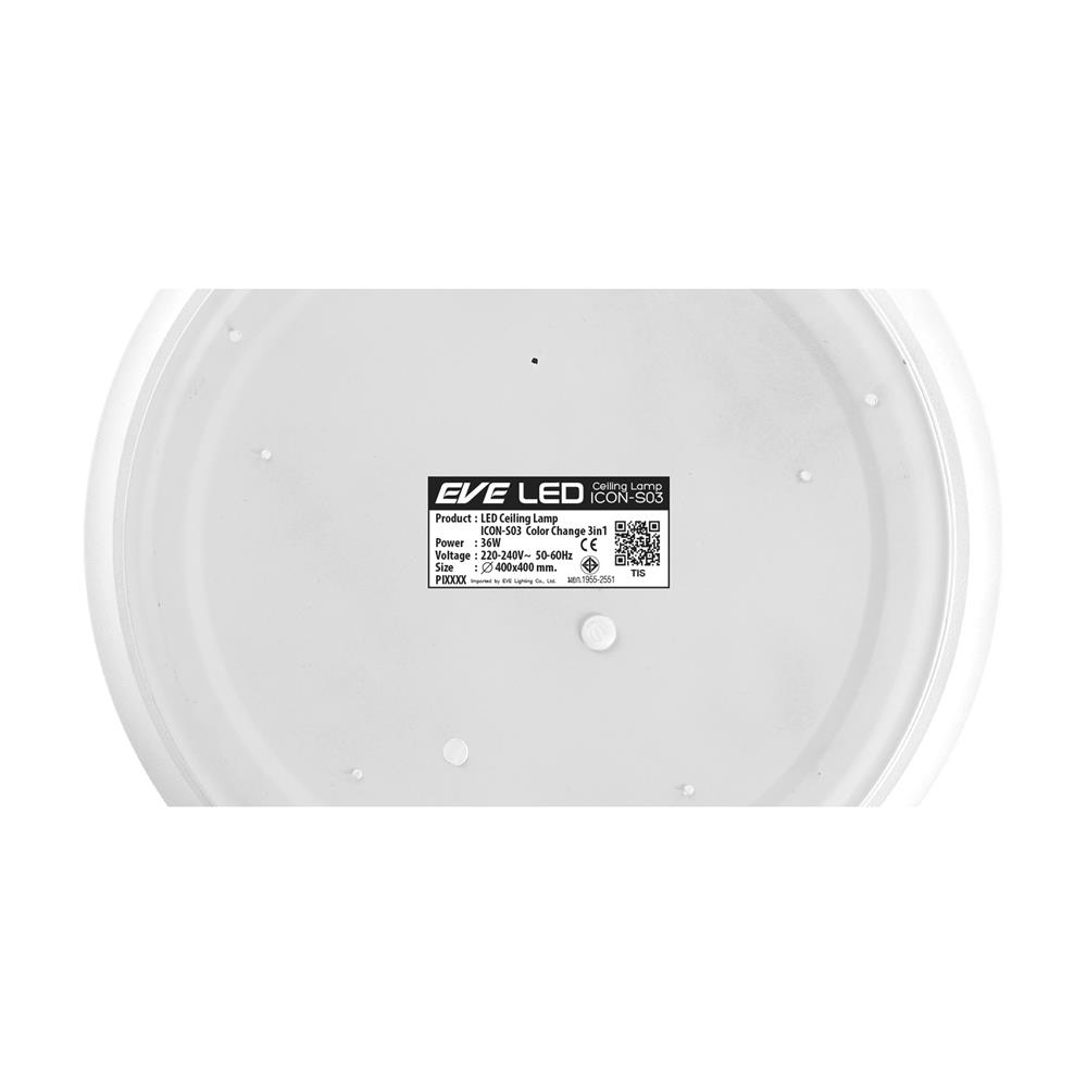 ไฟเพดาน LED EVE 583412 16 นิ้ว 36 วัตต์ DAYLIGHT/COOL WHITE/WARM WHITE สีขาว