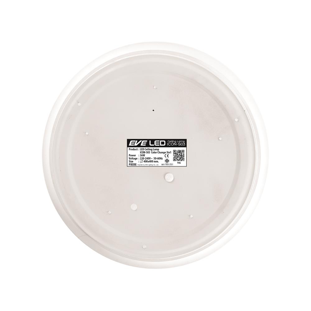 ไฟเพดาน LED EVE 583412 16 นิ้ว 36 วัตต์ DAYLIGHT/COOL WHITE/WARM WHITE สีขาว