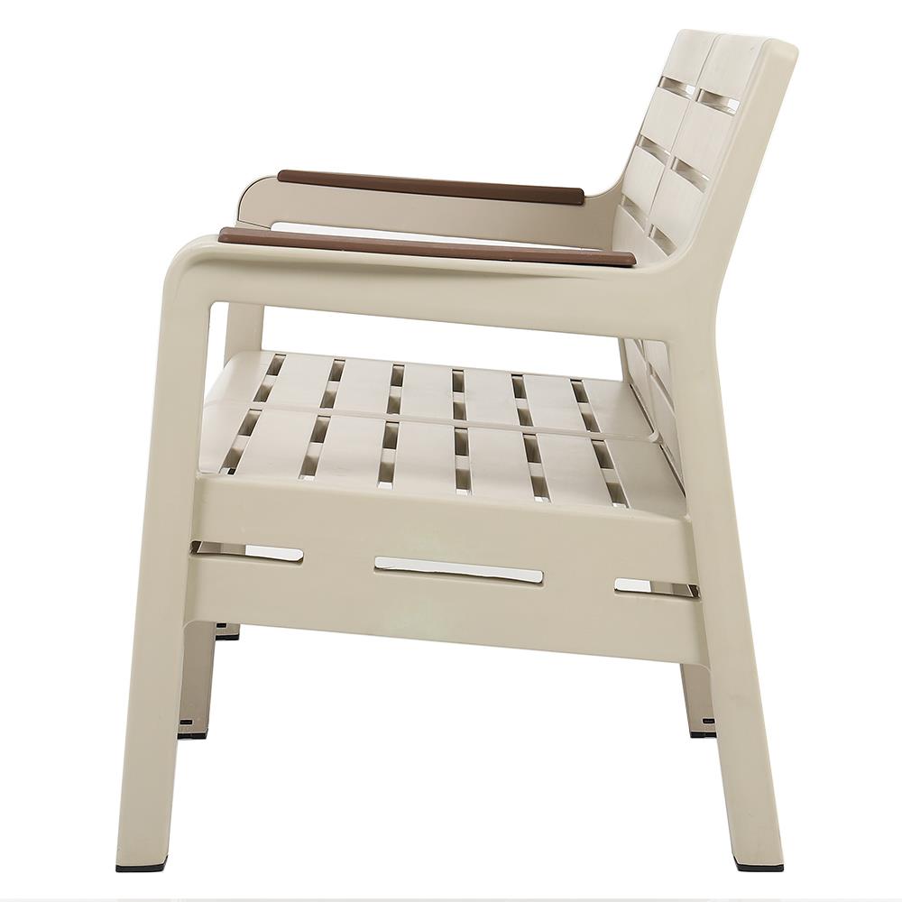 ม้านั่งพลาสติก 2 ที่นั่ง SPRING MONTANA สีเบจ