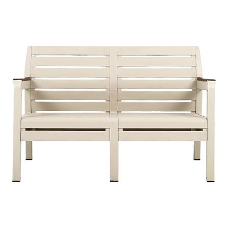 ม้านั่งพลาสติก 2 ที่นั่ง SPRING MONTANA สีเบจ_1