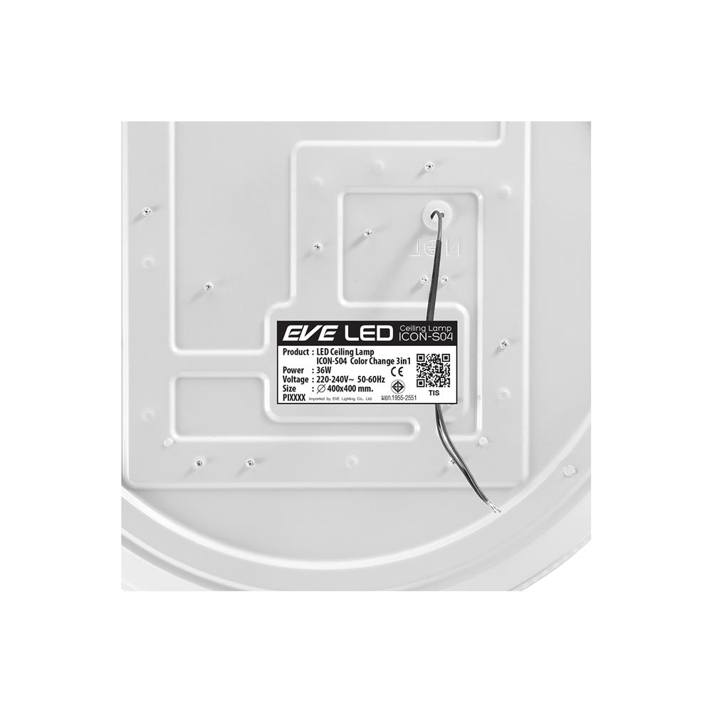 ไฟเพดาน LED EVE 583429 16 นิ้ว 36 วัตต์ DAYLIGHT/COOL WHITE/WARM WHITE สีขาว