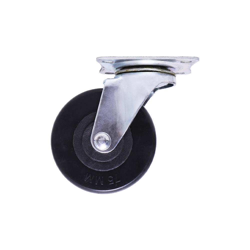 ลูกล้อ PVC BY TORA แป้นหมุน 3 นิ้ว สีดำ แพ็ก 4 ชิ้น