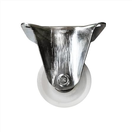 ลูกล้อไนลอน BY TORA แป้นตาย ไม่มีเบรก 3 นิ้ว สีขาว