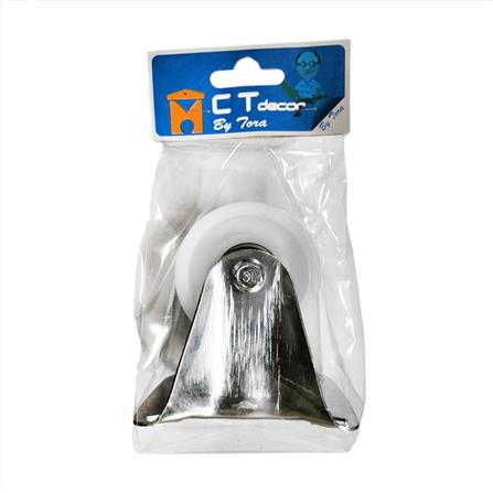 ลูกล้อไนลอน BY TORA แป้นตาย ไม่มีเบรก 3 นิ้ว สีขาว_1