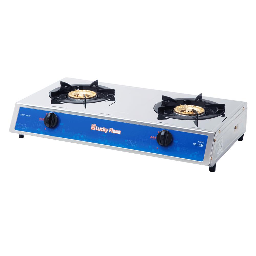 เตาแก๊สตั้งโต๊ะ 2 หัวแก๊ส LUCKY FLAME AT102S