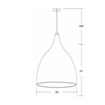 ไฟช่อ L&E PSS35-011 สีขาว 1 หัว_3