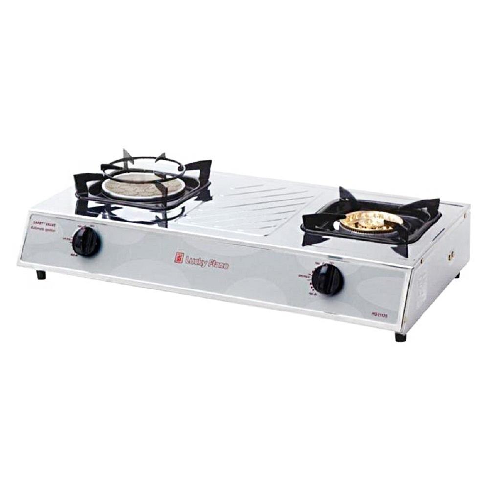 เตาแก๊สตั้งโต๊ะ 2 หัวแก๊ส LUCKY FLAME HQ-2112S