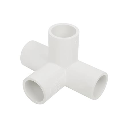 ข้อต่อสี่ทางตั้งฉาก PVC THAI PIPE 3/4 นิ้ว สีขาว