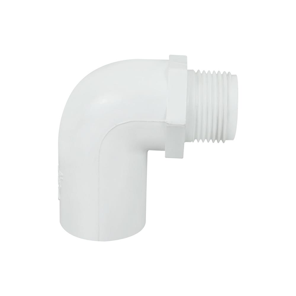 ข้องอ 90 องศา เกลียวนอก ท่อน้ำไทย 1 นิ้ว สีขาว