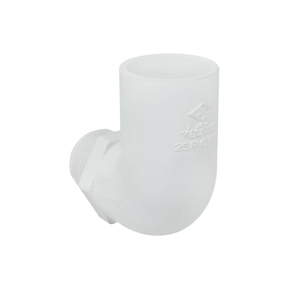 ข้องอ 90 องศา เกลียวนอก ท่อน้ำไทย 1 นิ้ว สีขาว