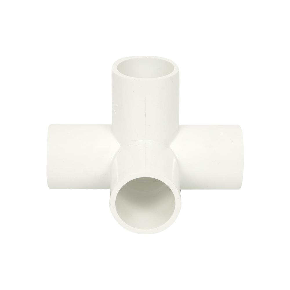 ข้อต่อสี่ทางตั้งฉาก PVC THAI PIPE 1 นิ้ว สีขาว