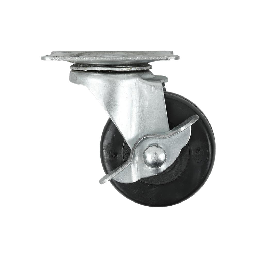 ลูกล้อ PVC BY TORA แป้นหมุน มีเบรค 2.5 นิ้ว แพ็ก 4 ชิ้น