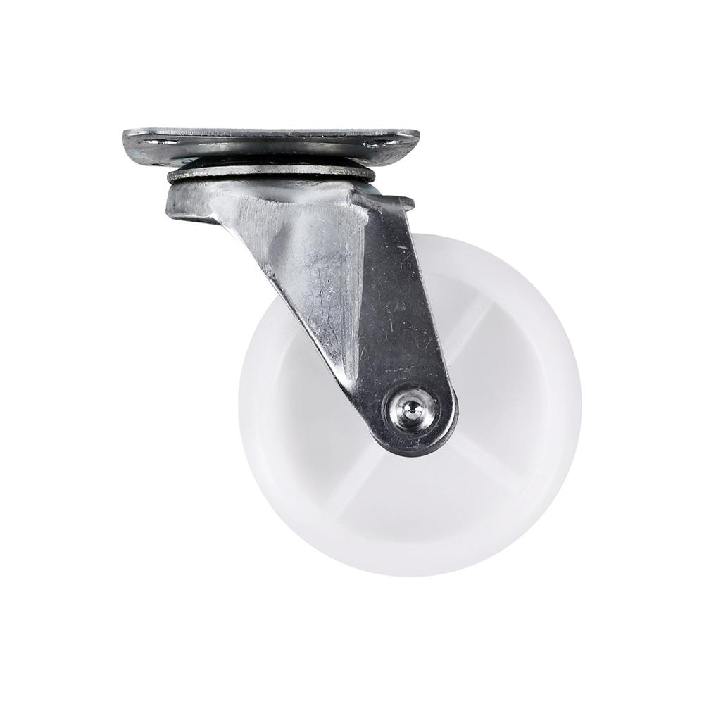 ลูกล้อไนลอน BY TORA แป้นหมุน มีเบรค 3 นิ้ว สีขาว แพ็ก 4 ชิ้น